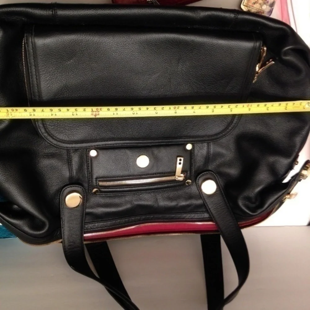 KNOME LONDON black leather business laptop bag